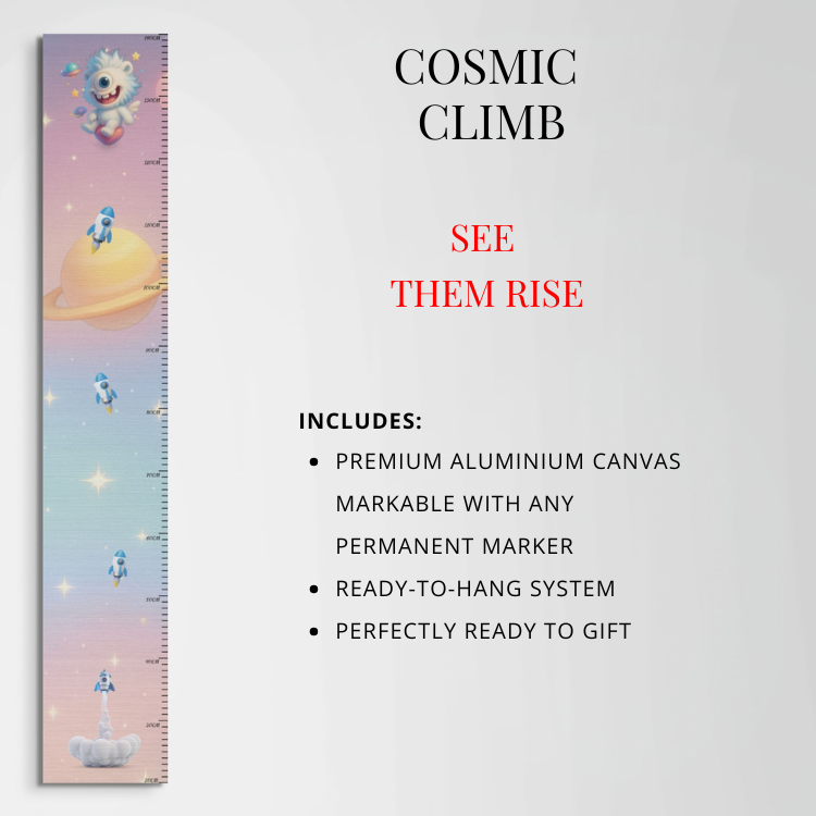 Up We Grow Cosmic Climb Dibond milestone wall art