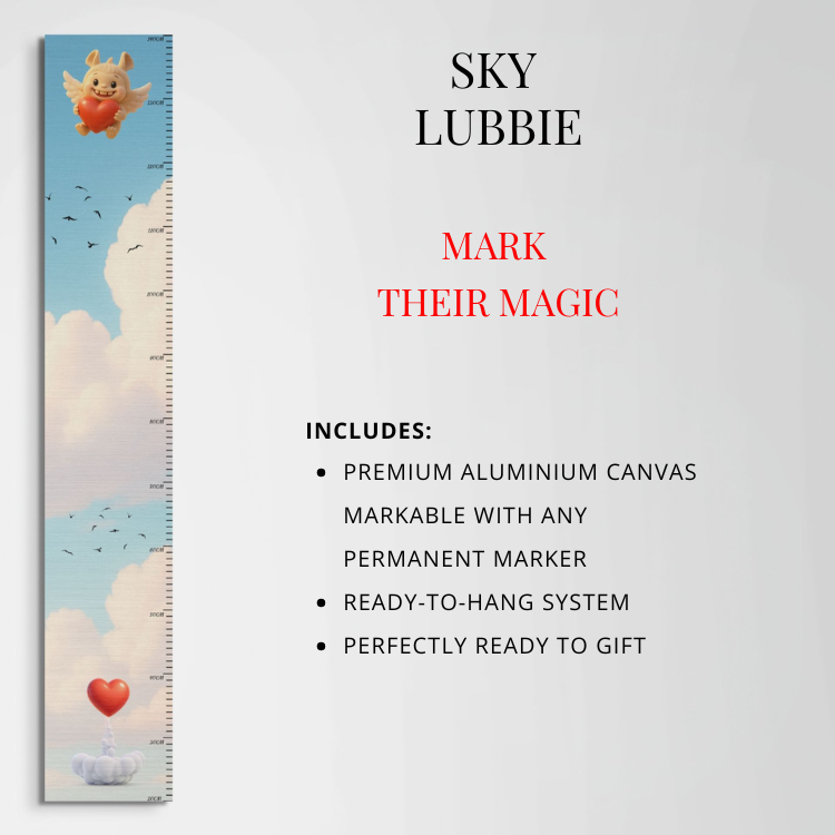 Up We Grow Sky Lubbie Dibond milestone wall art