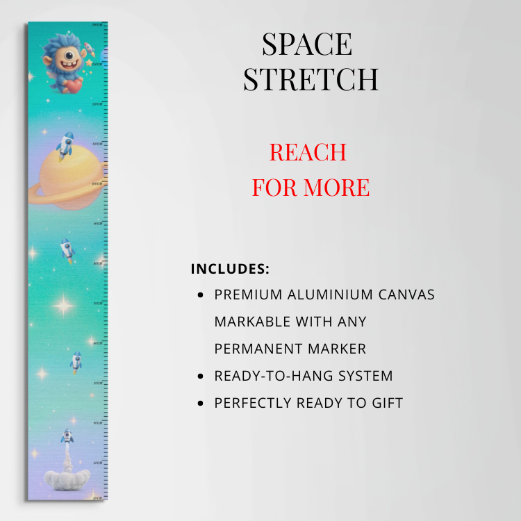 Up We Grow Space Stretch Dibond milestone wall art
