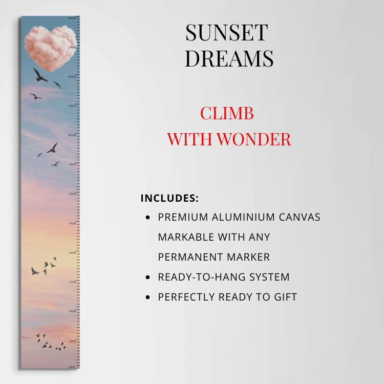 Up We Grow Sunset Dreams Dibond milestone wall art