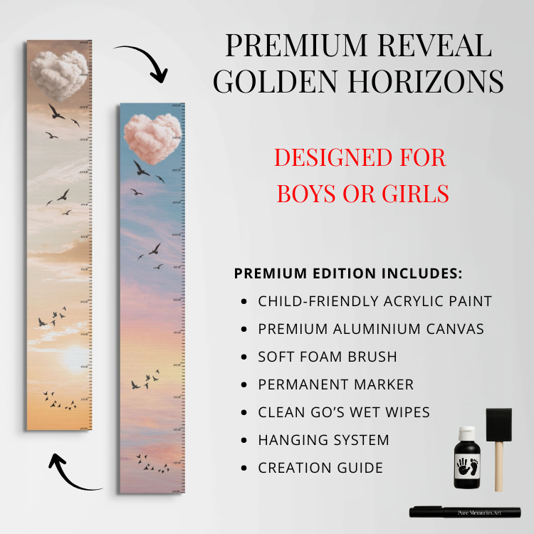 Premium Reveal Golden Horizon gender reveal Dibond DIY kit