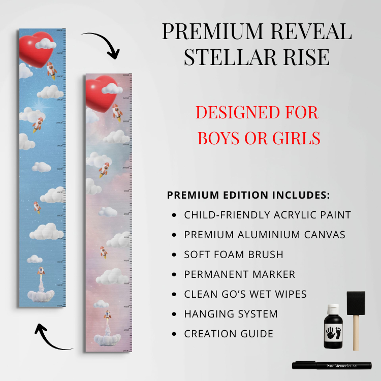Premium Reveal Stellar Rise gender reveal Dibond DIY kit