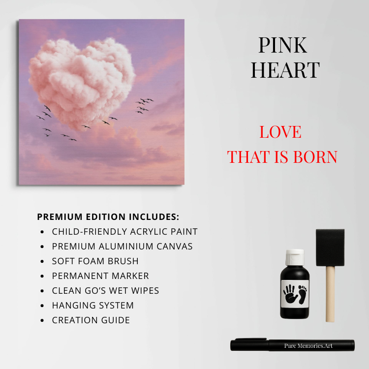 Memory Edition Pink Heart Dibond keepsake wall art