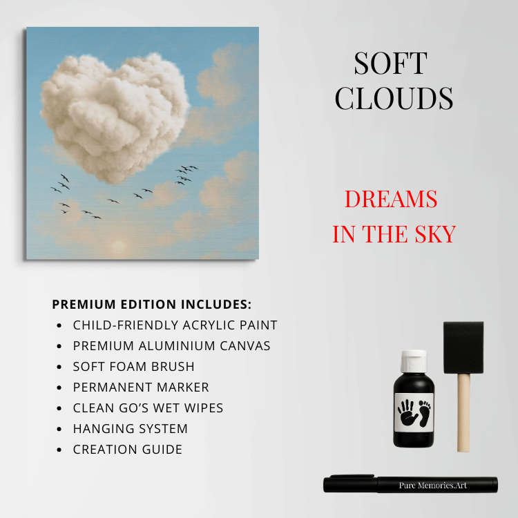 Memory Edition Soft Clouds Dibond keepsake wall art