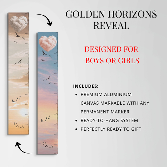 Golden Horizon Reveal gender reveal proof Dibond wall art