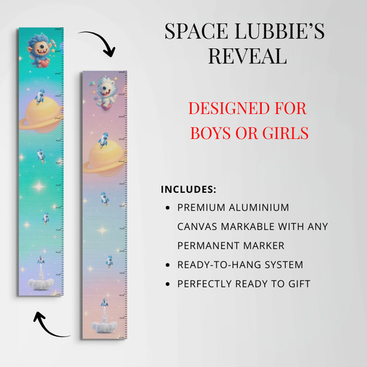 Space Lubbie’s Reveal gender reveal proof Dibond wall art