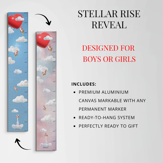 Stellar Rise Reveal gender reveal proof Dibond wall art